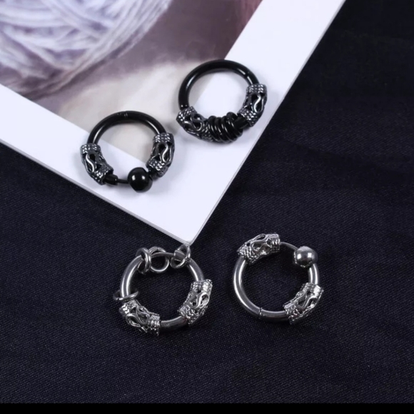 1 Piece Hoop Mens Earrings Small Circle Hip Hop - Picture 6 of 13